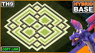 NEW TH9 HYBRIDTROPHY Base 2024 COPY LINK  Town Hall 9 TH9 Base Design – Clash of Clans [upl. by Allys]