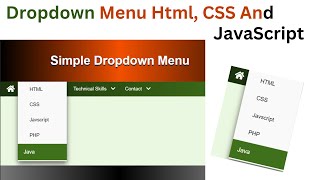 Dropdown Menu With Html CSS And JavaScript [upl. by Neillij]