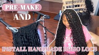 Guide PreMaking and Installing Handmade Boho Locs Using Human Hair [upl. by Hallie]