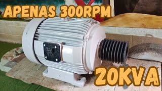 GERADOR DE ENERGIA 20KW P HIDRELÉTRICA 300RPM CONTATO NA DESCRIÇÃO DO VIDEO [upl. by Hnahym128]