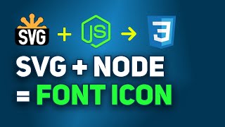 SVG to Font Icons Using NodeJS  Create Your Own Font Icons Library [upl. by Eesyak]