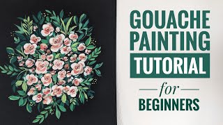 Gouache painting tutorial step by step [upl. by Odraleba566]