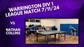 Neil Myatt vs Nathan Collins  Warrington Div 1 League Match  71124 [upl. by Smallman]