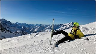 MONTEROSA SKI 2018 1  Pista dei Salati rossa e Moos nera [upl. by Kolosick]