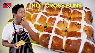 Classic Hot Cross Buns Recipe by Chef Shaun 🇹🇹 Foodie Nation [upl. by Anyah541]