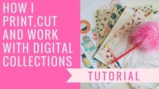 How I Print Cut and Work with Digital Collections [upl. by Kim]