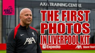 THE FIRST PHOTOS OF ARNE SLOT IN LIVERPOOL KIT AHEAD OF FIRST INTERVIEW [upl. by Alejna]