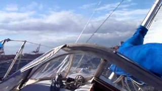 Nova Scotia  Sailing CampC 30 in 34 ktsgusting to Holy FK [upl. by Anaujal299]