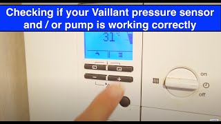 How to do a vaillant pressure sensor check and prevent F75 fault code errors [upl. by Ahsinam]