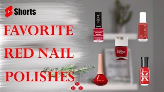 TOP 5 RED NAIL POLISHES FOR CHRISTMAS  Perfect Nails at Home shorts [upl. by Jennings520]