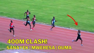 Mens 400m Semifinal 1  David Sanayek  Boniface Mweresa  3rd AK Weekend Meet 2024 [upl. by Adiarf]