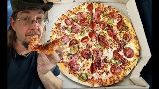 Dominos New York Style jalapeno Bacon Pepperoni pizza pizzalover [upl. by Gerkman]