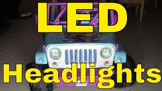 LED LightsWiring on a Power Wheels® Disney Frozen Jeep® WranglerFisherPriceModModification [upl. by Joub]