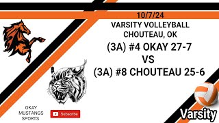 2024 VARSITY VOLLEYBALL OKAY vs CHOUTEAU  1072024 [upl. by Land]