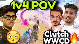 🇮🇳Jonathan 1v4 TZ POV🥵🥵 ADMINO Shocking End Zone WWCD😱 [upl. by Llerej]