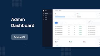 Admin Dashboard  TailwindCSS [upl. by Nylakcaj]