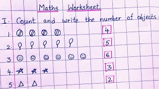 Maths Worksheet for grade 1 Maths Worksheet for class 1 First class Maths Worksheet [upl. by Augustus526]