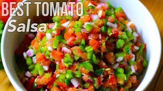 Super Easy Fresh Tomatoes SalsaClassic Traditional Salsa [upl. by Courtland342]