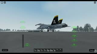 How to start the FA18C in Unknown Airbase Roblox [upl. by Nylissej244]