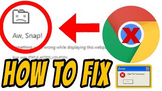 How to fix Aw Snap Google Chrome Error in PCLaptop  Simple and Easy Tutorial [upl. by Malchus]