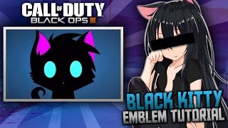 Black Ops 3 Black Kitty  Anime Emblem Tutorial  32 Extra Layers [upl. by Sylera]