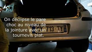 Démontage pare choc arrière clio 3 [upl. by Ramu]