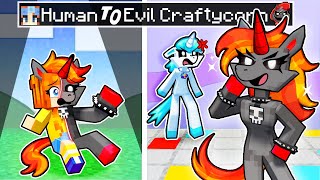 From HUMAN to CRAFTYCORNS EVIL SISTER in Minecraft [upl. by Illac]