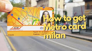 How to buy milan metro transport card online [upl. by Jaal841]