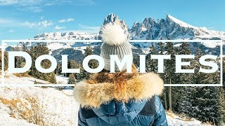 Beautiful Italian DOLOMITES in winter 2018  Dolomites skiing [upl. by Wedurn]