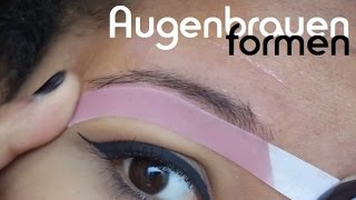 How to AUGENBRAUEN FORMEN mit KALTWACHS  Schnell amp einfach zur gewünschten Augenbraue Tutorial [upl. by Ahsikrats457]