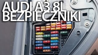 Gdzie są bezpieczniki i przekaźniki w Audi A3 8L skrzynka z bezpiecznikami [upl. by Dorfman]