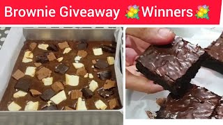 Brownie recipe Giveaway winners browniesoffer [upl. by Azzil458]