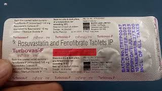 TurbovasF Tablet  Rosuvastatin and Fenofibrate Tablets Ip  TurbovasF Tablet Uses Side effects [upl. by Beal]