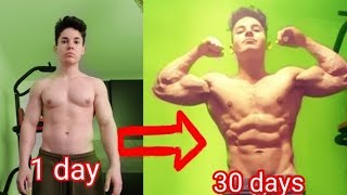 200 PUSH UPS A DAY FOR 30 DAYS CHALLENGE  Epic Body Transformation [upl. by Enaywd858]