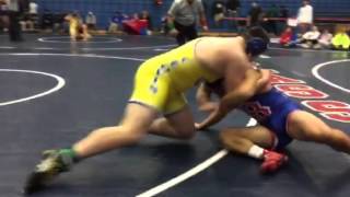 Seth Nevills Clovis vs Isaiah Ortiz Buchanan HS 285 lb Semifinals 2015 Zinkin Classic [upl. by Aonehc]