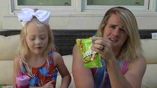 EVERLEIGH OPENS TOYS EVERLEIGH DOES ULTIMATE SOUR CANDY CHALLENGE [upl. by Donielle279]