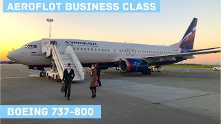 Aeroflot Business Class Experience  Moscow SVO  Yekaterinburg  Boeing 737800 [upl. by Abbot]