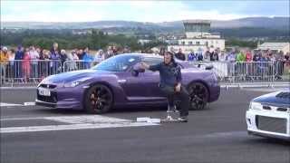 NISSAN GTR v NISSAN GTIR Drag Race [upl. by Bartram]