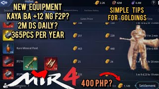 Mir4  New Equipment kaya ba 12 ng F2P  New tips for Goldings [upl. by Livia]