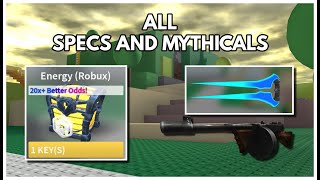 ALL Specs and Mythicals of Combat Warriors  Roblox [upl. by Nwahsem]