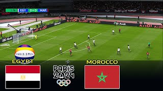 EGYPT vs MOROCCO  Olympic Games PARIS 2024  مصر ضد فرنسا  Full Match  Realistic PES Gameplay [upl. by Dzoba398]