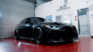 Installing Vorsteiner Carbon Fiber Grill and front Lip on my G80 M3 [upl. by Koerner53]