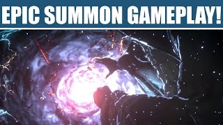 Final Fantasy 15 Demo FF XV Summons Boss Gameplay Ramuh vs Behemoth Deadeye Battle [upl. by Assila665]