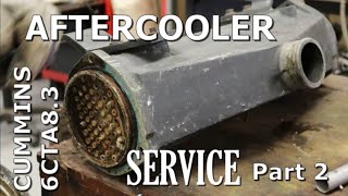 Marine Cummins 6CTA83 Aftercooler Servicing Part 2 [upl. by Rives]