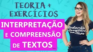 INTERPRETAÇÃO E COMPREENSÃO DE TEXTOS  Aula 14  Profa Pamba  Texto [upl. by Aihsa423]