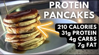 Easy high protein pancakes Low Calorie  Healthy 5 minute breakfast [upl. by Manvel]