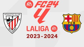 Athletic Bilbao vs Barcelona  Estadio San Mamés  202324 La Liga  EA FC 24 [upl. by Stringer]