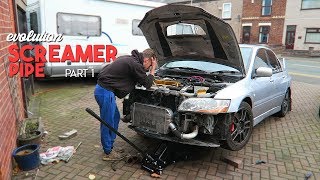 EVO 8 SCREAMER PIPE INSTALL part 1 [upl. by Norrad]