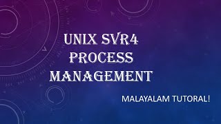 UNIX SVR4 process management process states [upl. by Preston946]