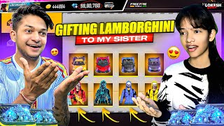 Gifting My Sister Lamborghini Skin amp Criminal Bundles  RIP 50000 DIAMONDS 💎  Fire Fire [upl. by Yanetruoc367]